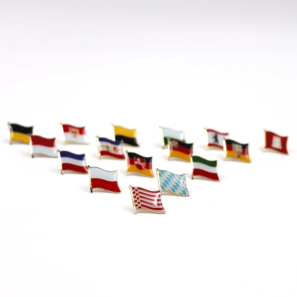 

1 pcs Germany State flag Badges Icon Bag Decoration Buttons Brooch Metal Badges Brooch for clothes XY0167-3
