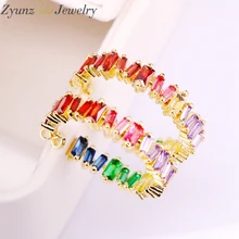 5 пар, большие серьги-гвоздики нежные заклепки радужные красочные кристалл круглый фианит серьги-гвоздики для девочек женские ювелирные изделия