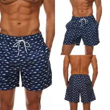 Мужские летние купальные костюмы с сетчатой подкладкой Водонепроницаемые шорты пляжные быстросохнущие купальники с карманами