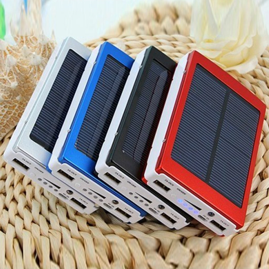 

30000mAh Solar Battery Portable Charger Dual Output USB External Battery Long Lasting High Capacity for Mobile Phone Solar