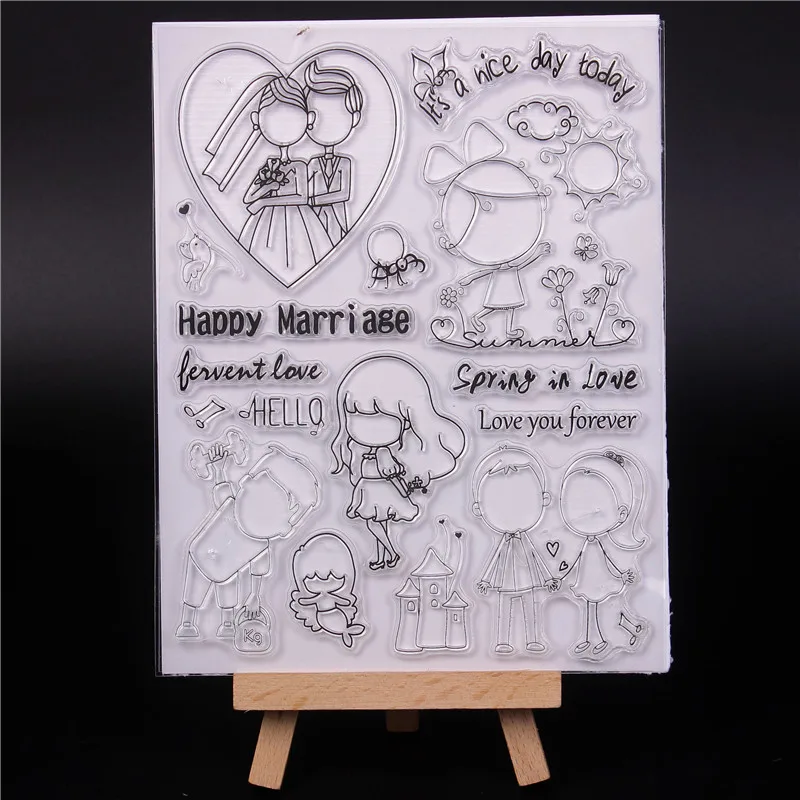 

Transparent Clear Silicone Stamps for DIY Scrapbooking Card Making diy photo Roller album Decorative marry Stempel U