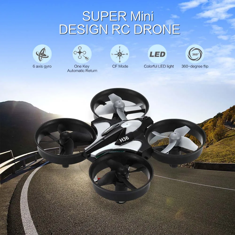 

Super Mini Design RC Drone Dron 2.4GHz 4CH 6 Axis Gyro Quadcopter with LED light Speed Switch Fly Helicopter JJRC H36 VS H8 H20