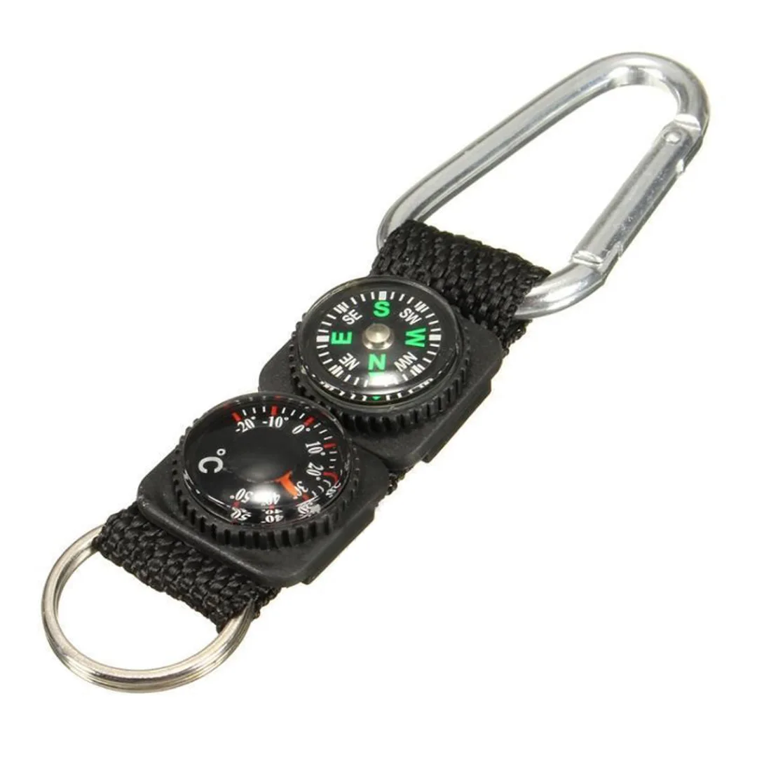 3 in 1 Mini Multifunction Hiking Travel Compass Thermometer Carabiner Key Ring Camping First Aid Kits Safety Survival Tools 3 in 1 Mini Multifunction Hiking Travel Compass Thermometer Carabiner Key Ring Camping First Aid Kits Safety Survival Tools
