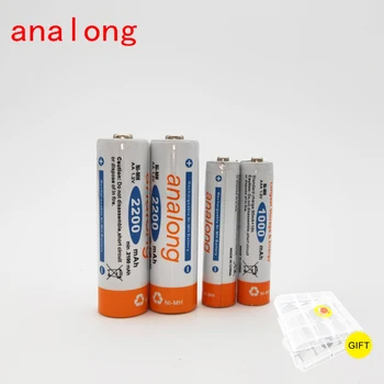 

Original 2Pcs 1.2V High Capacity AA2200mAh Batteries + 2Pcs AAA 1000mAh Batteries aa/aaa 3A Rechargeable Battery