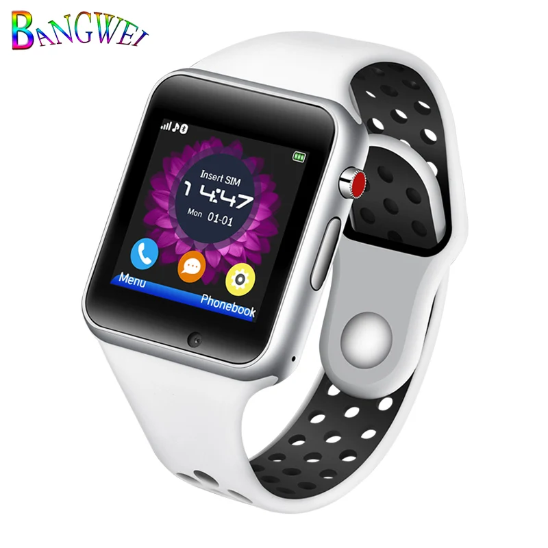 LIGE новые мужские Смарт-часы женские спортивные Шагомер светодиодные цифровые наручные часы сим-камера музыкальный плеер Смарт-часы для Android+ коробка - Цвет: White
