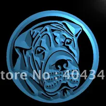 LB689-собака Шарпей порода ПЭТ светодиодный неоновый свет знак