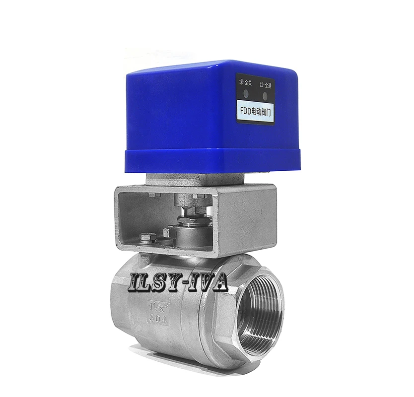 

Двухсторонний моторизованный клапан DN40 из нержавеющей стали, Электрический клапан AC220 в