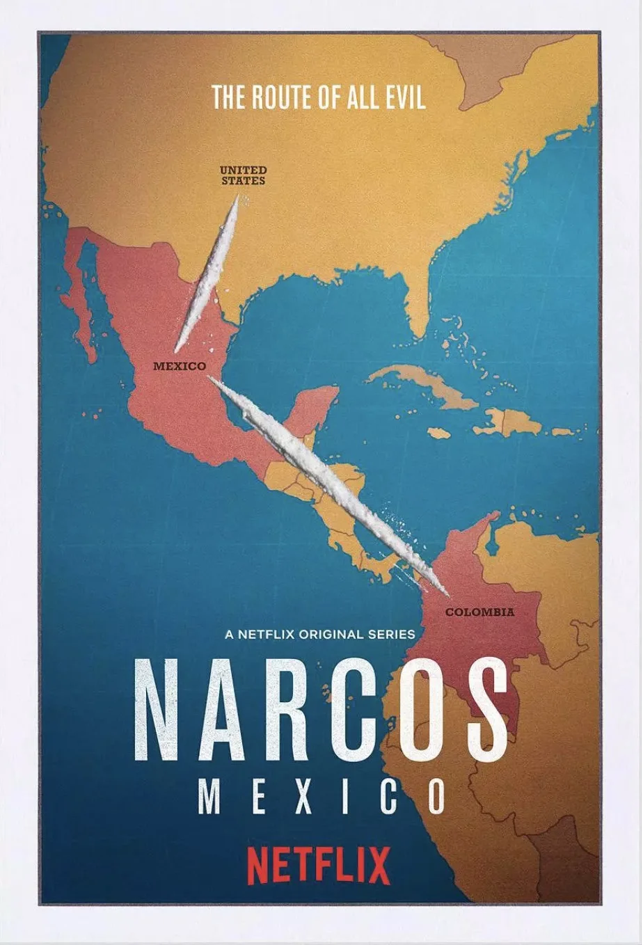 

Map of Narcos: Mexico Season 1 Netflix Retro Decorative Canvas Painting Vintage Wall Poster Sticker Home Decor Gift painting