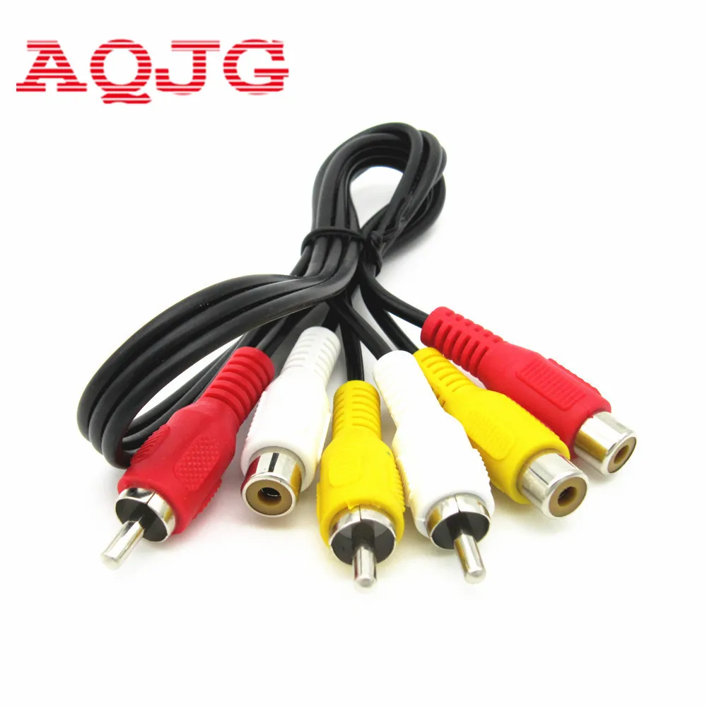 Кабель удлинитель 15ft 3RCA штекер гнездо|cable audio extension|cable extensioncable female |