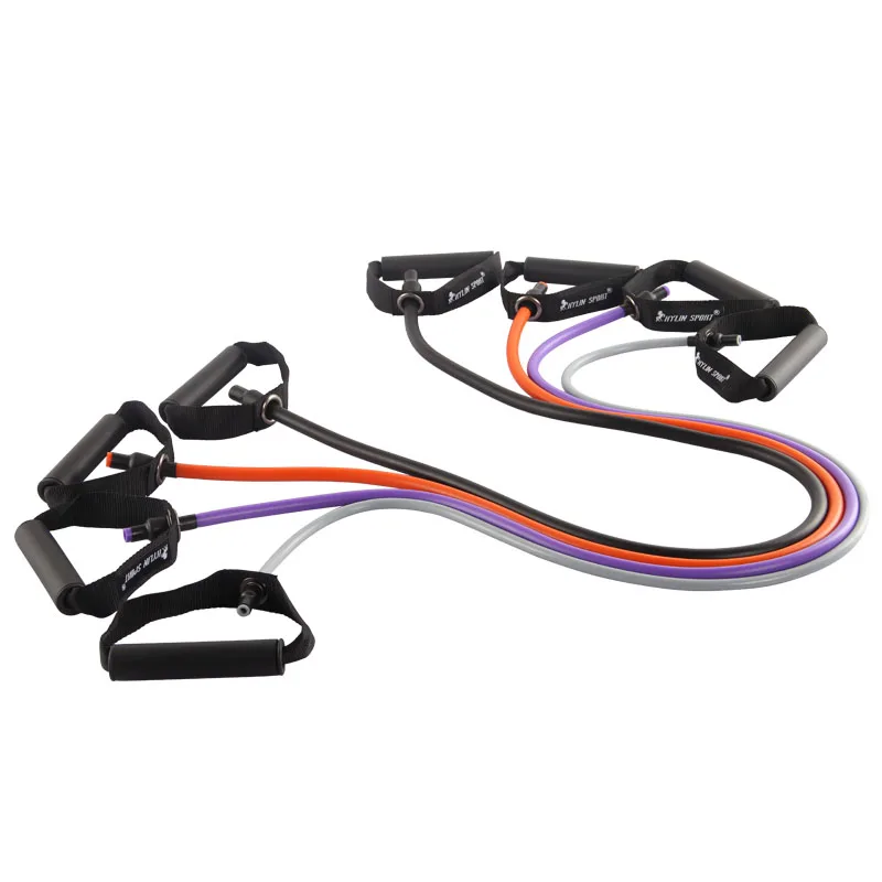 

Fitness Equipments Workout Resistance Bands Latex 4pcs/set Exercise Pilates
