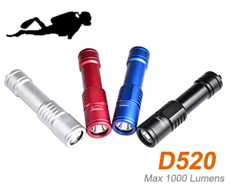 

ORCATORCH D520 Led Dive Light CREE XML2 U4 LED 1000lm Scuba Diving Light Waterproof Lamp 150M Underwater + Battery + Charger