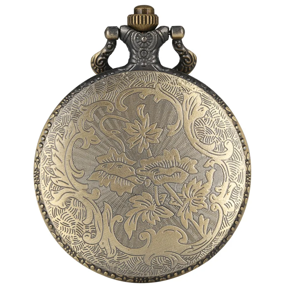 Стимпанк череп маска дизайн кварцевые карманные бронзовые часы Прохладный кулон для мужчин и женщин часы с ожерельем подарки в античном