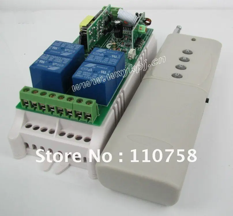 

NEW Factory Price 3000M High-power AC 85V~250V RF 4 CH Wide Voltage Multi-Function Wireless Remote Control Switch
