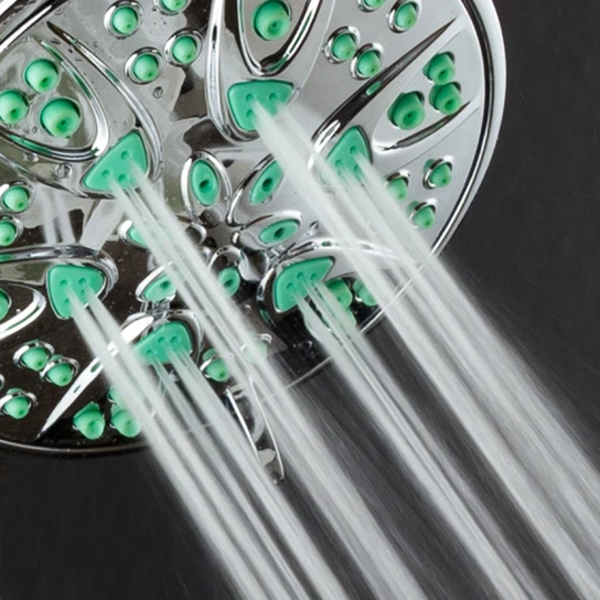 AquaDance Microban Green 4 Inch 6 setting Hand shower (4)
