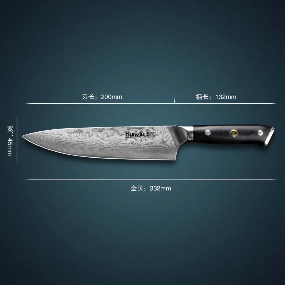  Luxury 67 layers Japanese VG10 Damascus steel chef kitchen knife set Fruit knives with Mosaic Rivet - 32334607450
