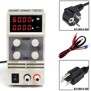 

KPS603DF Adjustable High precision double LED display switch DC Power Supply protection function 60V3A 110V-230V 0.1V/0.001A EU