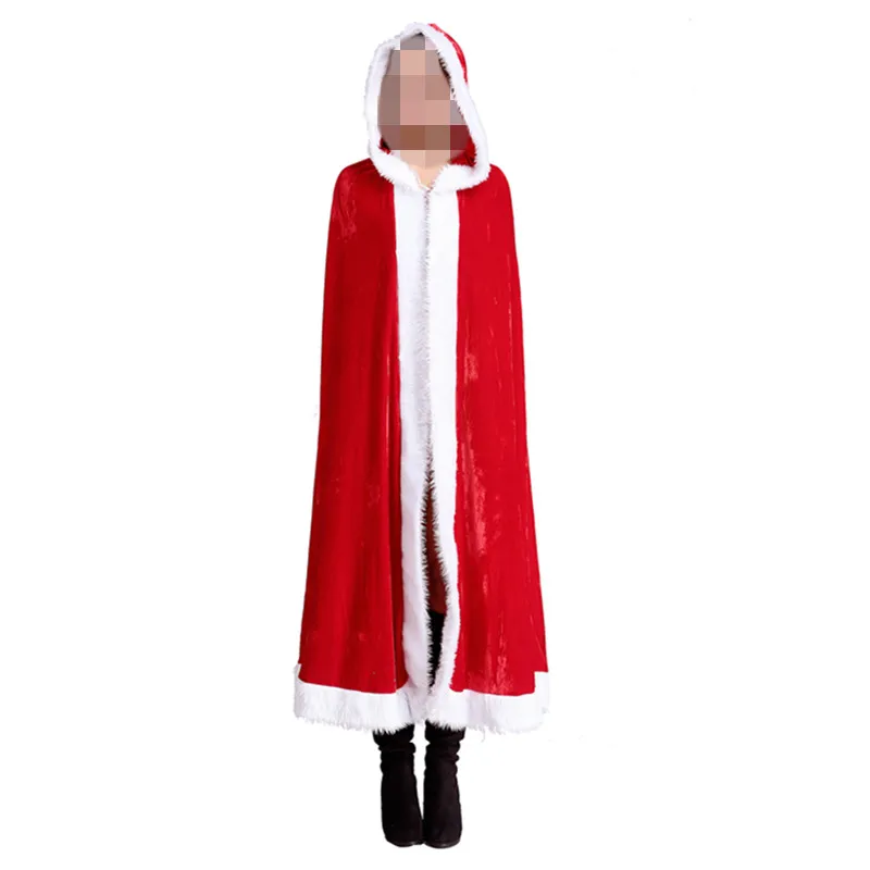 2016 New Arrival Sexy Christmas Santa Cape Cloak Red Hood Fantasy Santa Claus For Women Party