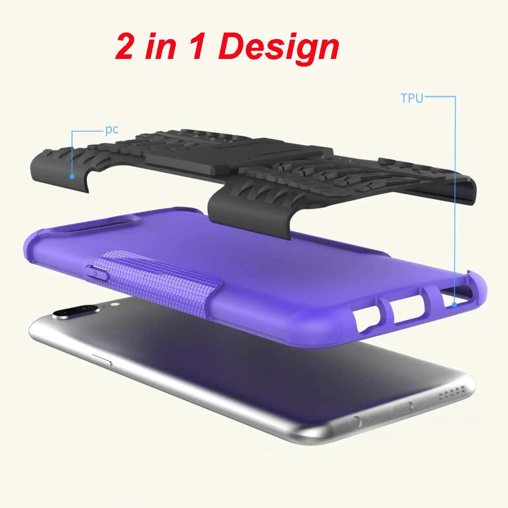 OnePlus 5 Case Tire Tough Rugged Dual Hybrid Hard Stand Duty Armor Phone Case For One Plus Five A5000 TPU+PC Fundas Capa w Stand (2)