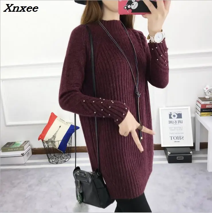 2018 Winter Women's Sweater Female Autumn Casual Fashion Pullover Ladies Long Sleeve O Neck Solid Xnxee 2018 Winter Women's Sweater Female Autumn Casual Fashion Pullover Ladies Long Sleeve O Neck Solid Xnxee