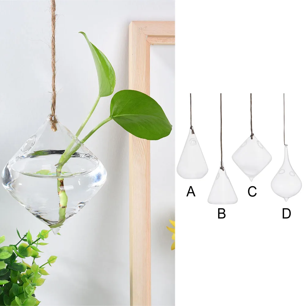 Hanging Glass Ball Vase Flower Plant Pot Home Garden Terrarium Container Party Wedding Decor Maceteros Decorativos Plant Pot