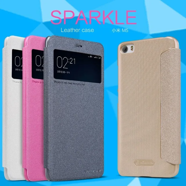 Xiaomi MI5 чехол Nillkin Sparkle супер тонкий откидная крышка кожа Чехол Mi 5 M5 Дизайн Элитный
