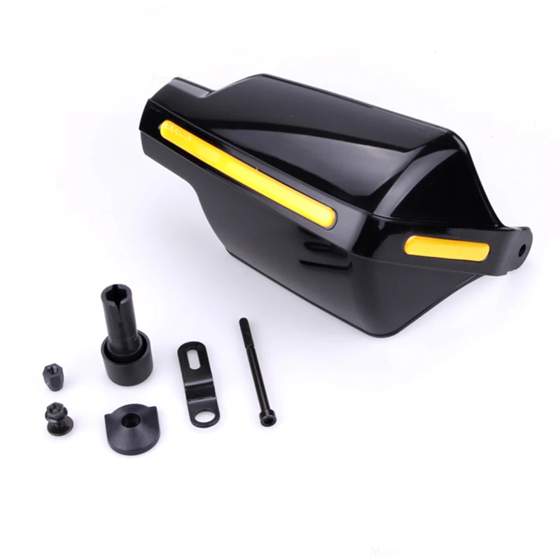 

New Black 2pcs Motorcycle Handguards Hand Guards Protectors Motorbike Motocross Universal Plastic 22mm Hot