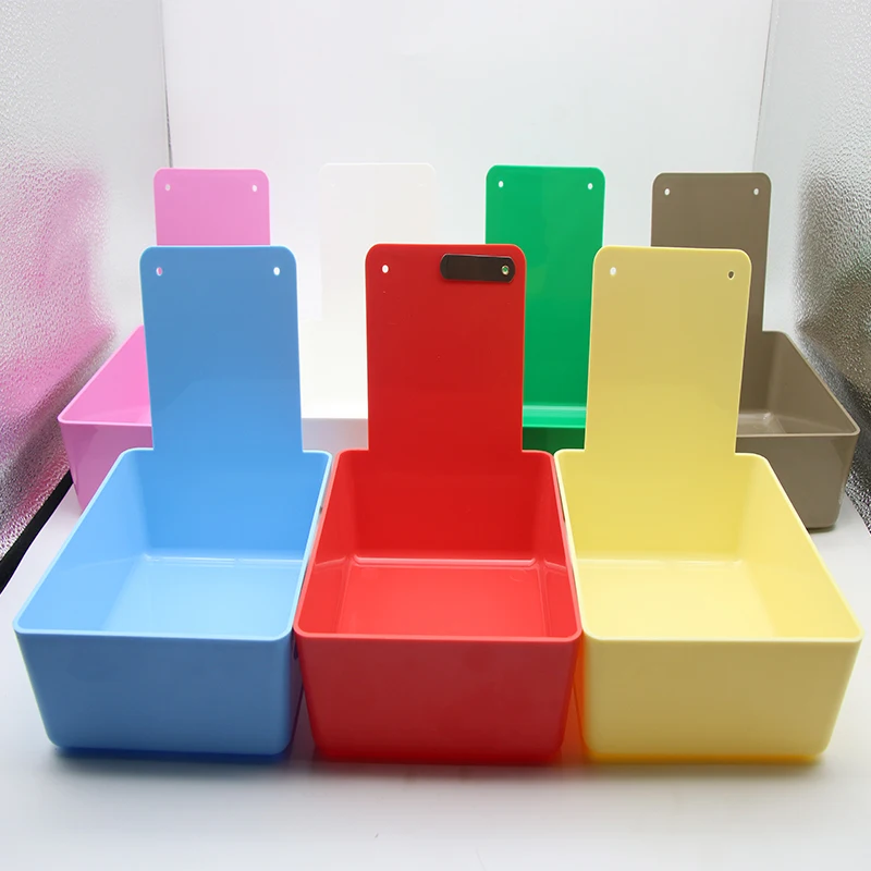 

7 pcs/set Dental Lab Tools Dental Neaten Case Colorful Dental Work Pans with Clip Holder