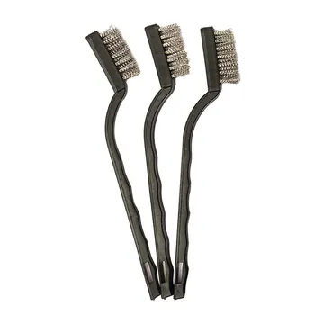 

Steel Brush Set Small Cleaning Brushes Wire Rust Sparks Wheels Scrub 175mm