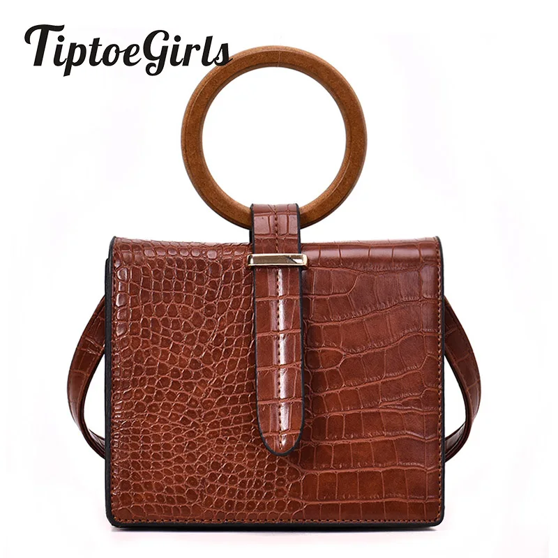 

Fashion Stone Pattern Personality Wooden Hand Small Square Bag Ladies Handbag New High Quality Casual Shoulder Messenger Bag