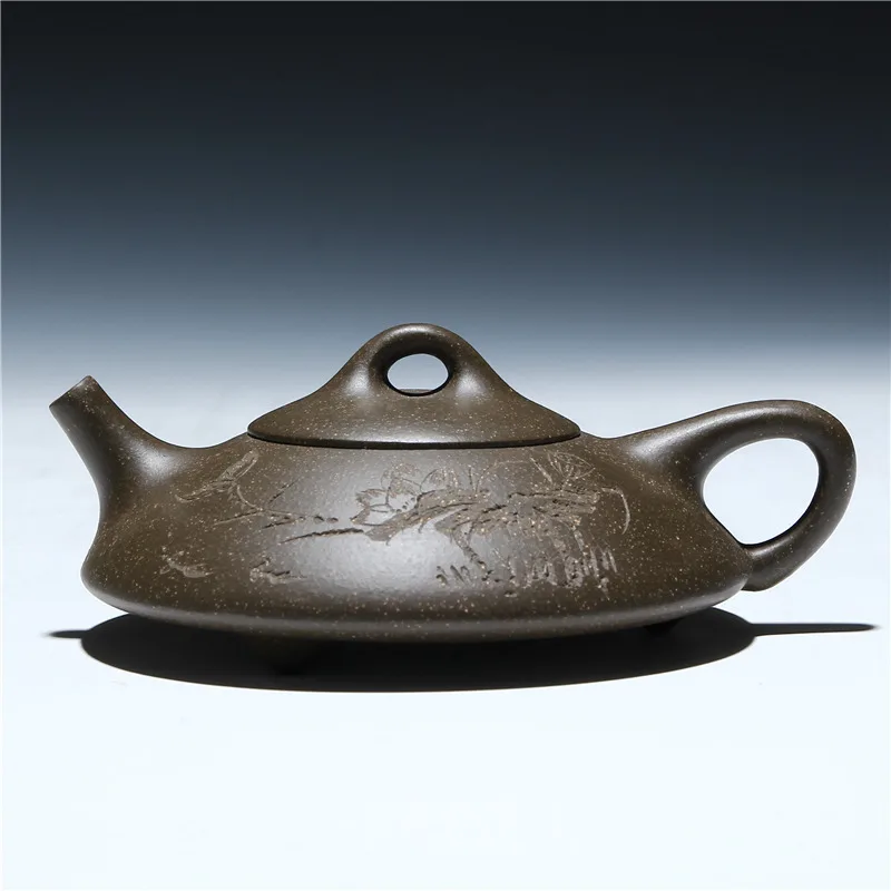 Yixing ore teapot green mud flat Shipiao pot 150 ml store teapot mixed