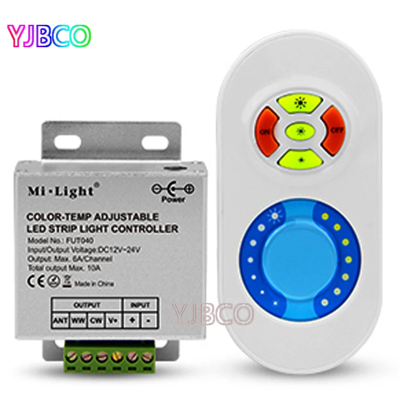 

FUT040 Mi.Light 433MHz Dual White CCT LED dimming Controller for warm white&cool white led strip light,DC12V-24V