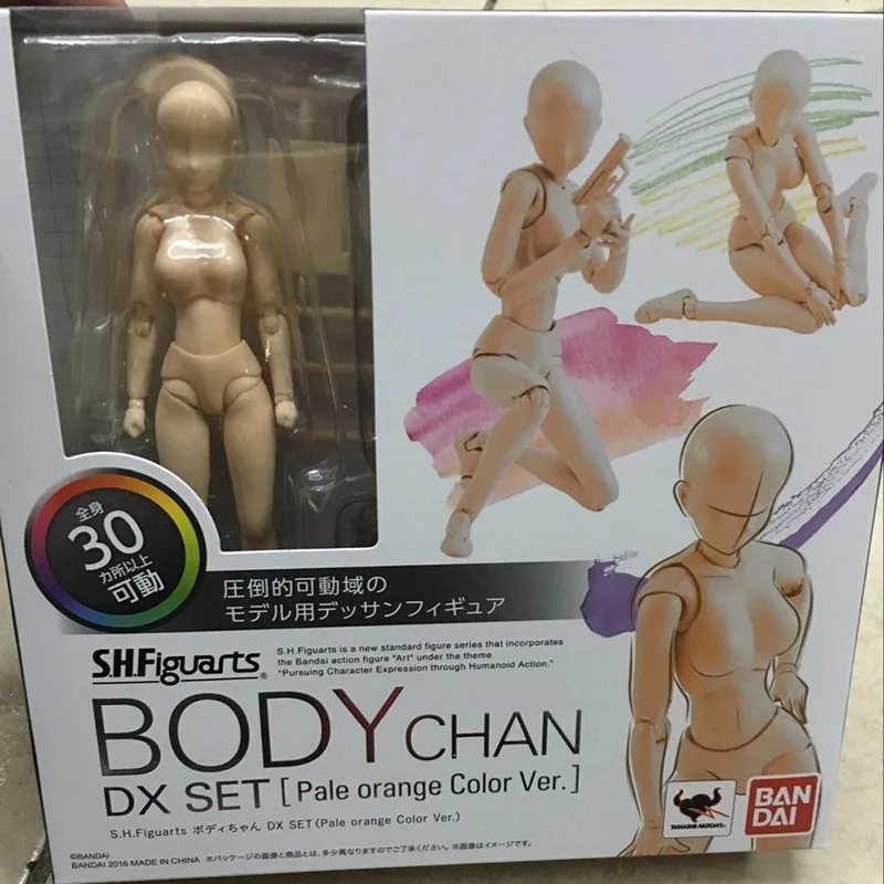 6 Types Body KUN Body Chan SHFiguarts PVC Action Figure DX SET Figma He She Solid Black Pale Orange Gray Ver In Box (12)