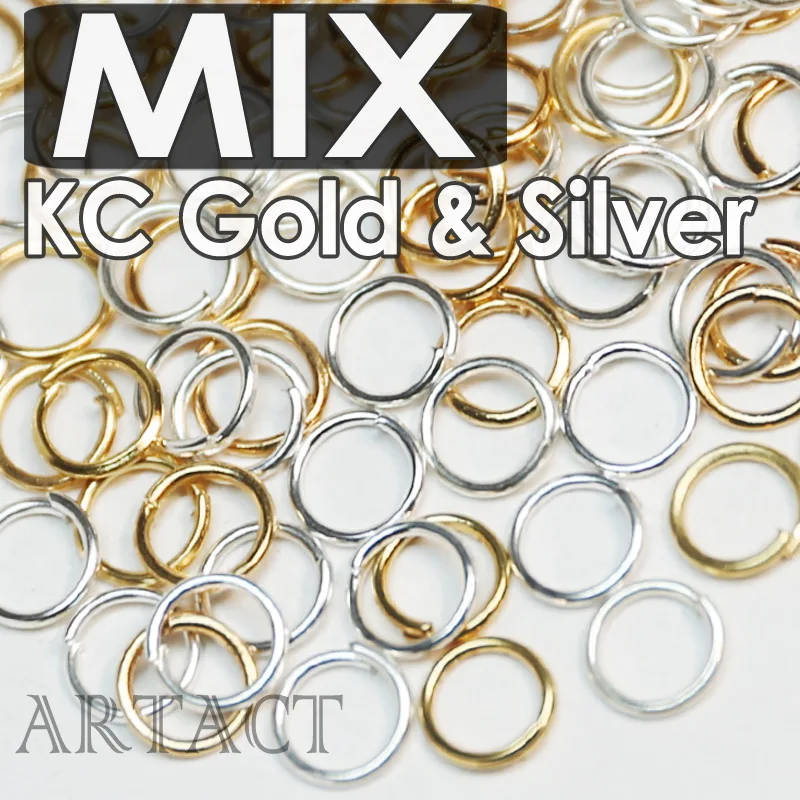 3 мм 1200 шт 4 мм 1000 шт 0,5 толстый Открытый прыжок Сплит кольцо звено Серебро Золото Бронза петли для DIY ожерелье ювелирные изделия ниструменты для наращивания волос - Цвет: Mix KC Gold Silver