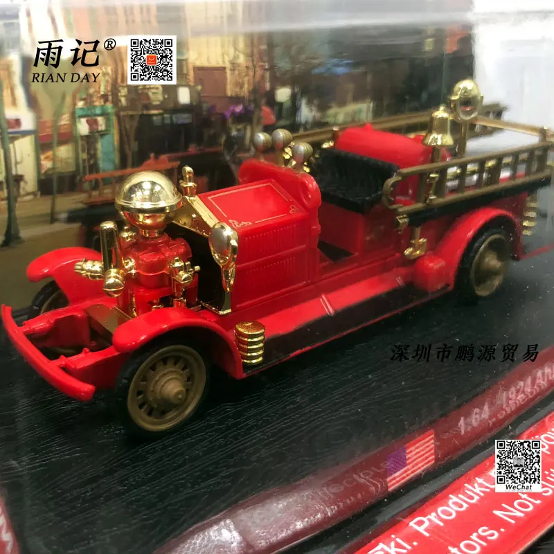 AMER 1/64 масштабная модель автомобиля игрушки 1924 Ahrens Fox США пожарная машина литая под давлением металлическая модель автомобиля игрушка для коллекции/украшения/подарок