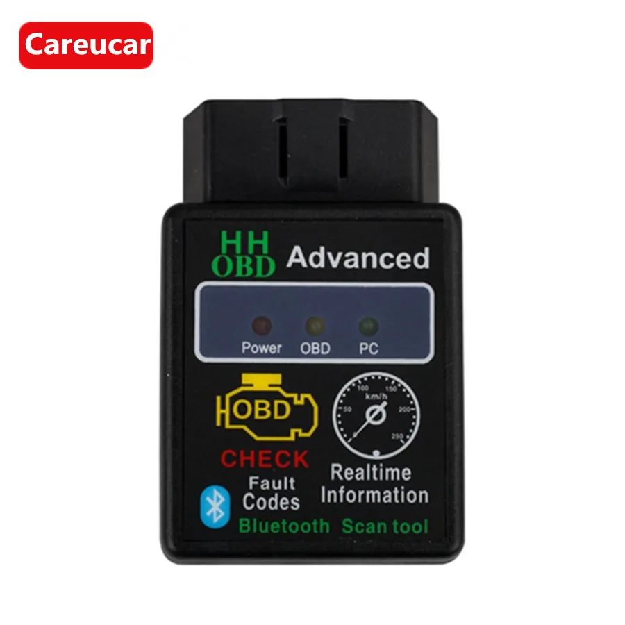 Автомобильный диагностический сканер V2.1 Bluetooth ELM327 OBD HH OBDII чип 3231 работает на
