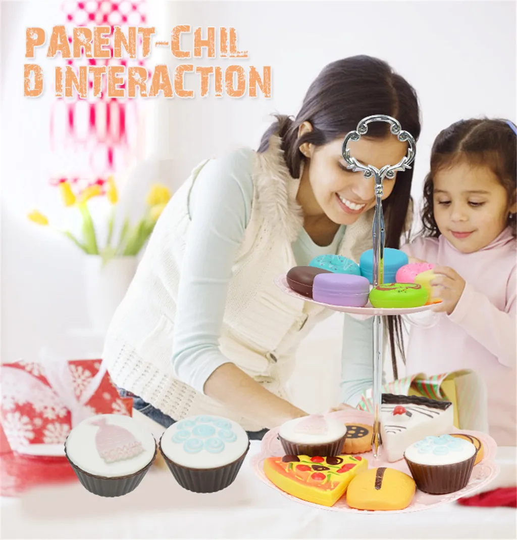 Simulation Mini Macaron Dessert Tower Shop Pretend Play Set Educational Toy Giftd Play Toy Accessories M0522