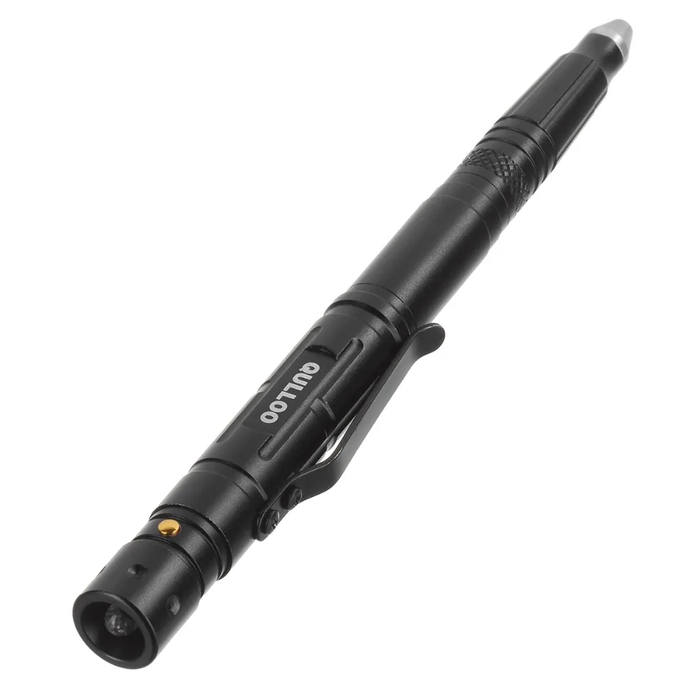 QULLOO B007.2 многофункциональная тактическая/шариковая пишущая Ручка инструмент с EDC светодиодный фонарик аварийное освещение Стекло выключатель самообороны