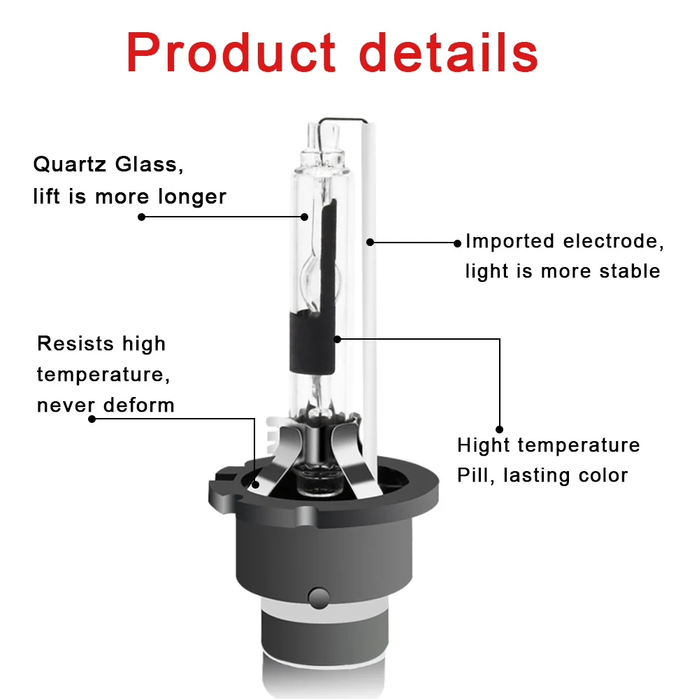 2 шт. ксеноновая лампа D2S D2R HID ксеноновая лампа для автомобиля 12 В 55 Вт комплект ксеноновых фар лампа 4300k 5000k 6000k 8000k Автомобильные фары