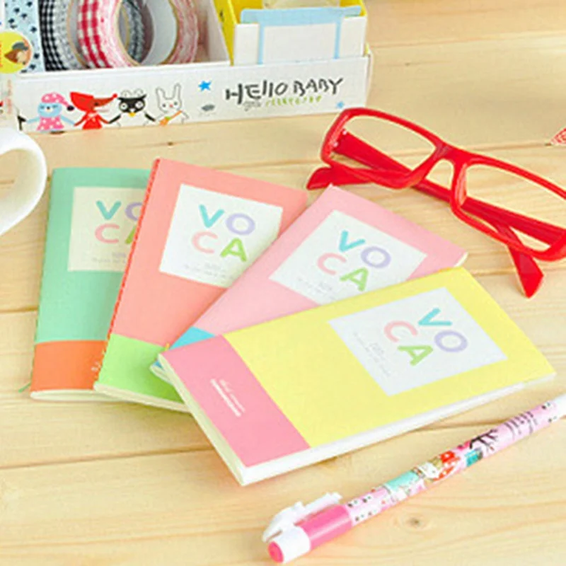 

32 Sheets Portable Vocabulary Notebook Mini Foreign Language Learning Book English Word Card School Supplies Stationery