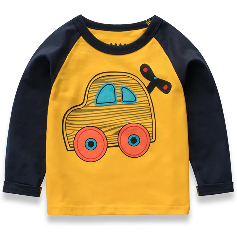 Baby Boys T shirt Children Clothing 2018 Car Cartoon Pattern Clothes Boys Long Sleeve Tops Kids T-shirts for Boy Sweatshirt Baby Boys T shirt Children Clothing 2018 Car Cartoon Pattern Clothes Boys Long Sleeve Tops Kids T-shirts for Boy Sweatshirt