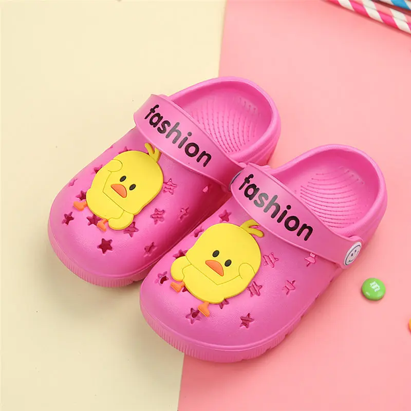 2019 Summer Fashion Children Cartoon Birds And Panda Characters Cave Shoes Boys And Girls Outdoor Slippers Kids Beach Flip Flops