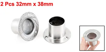 

2 Pcs 32mm x 38mm Sliver Tone Metal Pipe Tube Weld Neck Flange