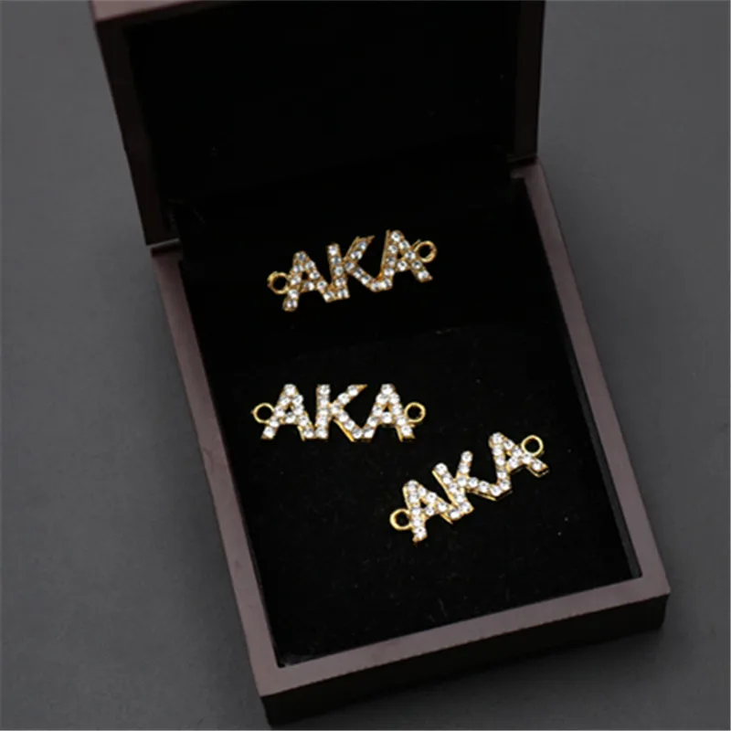 

WKOUD 6pcs Antique Gold Handmade Rhinestone *AKA* Charm Fashion Necklace Bracelet DIY Metal Jewelry Alloy Connectors findings