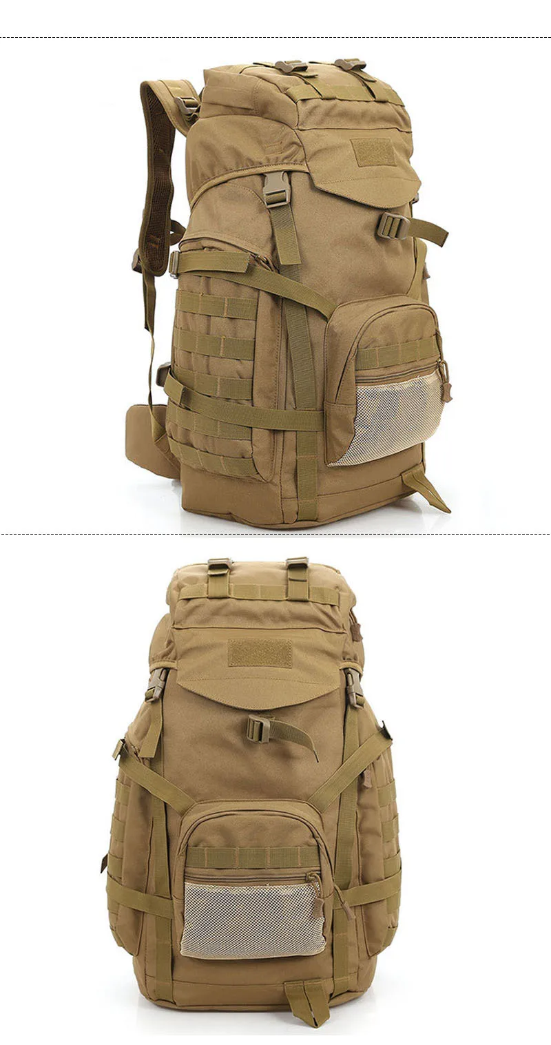 Molle 60L походный рюкзак, тактическая сумка, военный рюкзак, большие водонепроницаемые Рюкзаки, камуфляжные походные уличные армейские сумки XA281WA