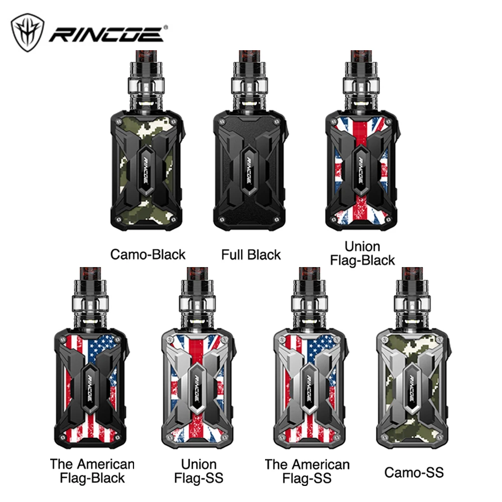 

Origina 228W Rincoe Mechman Kit w/ 4.5ml Mesh Tank VW/TC/TCR/BYPASS Mode No 18650 Battery Battery Vape Vaporizer Vs Drag 2/luxe