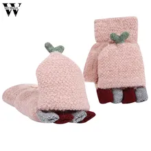 Подходит для женщин, девушек и девочек. теплые зимние крутые перчатки без пальцев