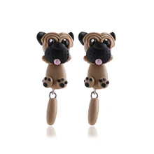 Dogs Earring And Get Free Shipping On Aliexpress 1 Pair Fashion New Handmade Polymer Clay Cute Dogs Puppy Earrings Women Animal Ear Stud Jewelry