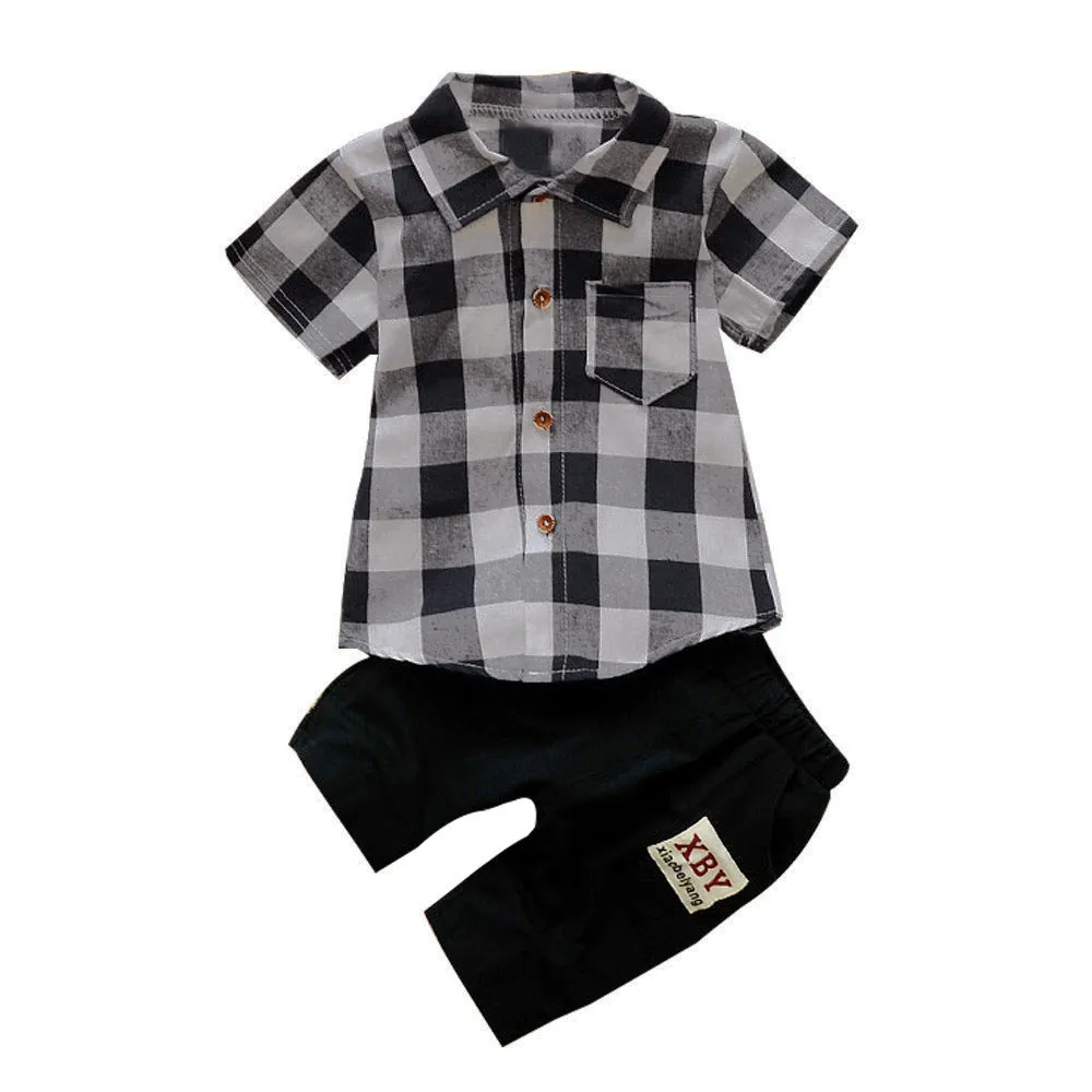 MUQGEW carters, одежда для маленького мальчика одежда для малышей Одежда для новорожденных комплекты для девочек Новорожденные комплект одежды для мальчиков k z bebek giyim setleri# P6 - Цвет: Черный