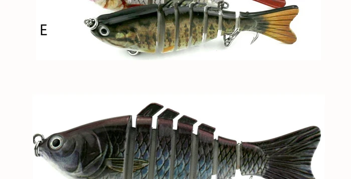 Jointed Bionic Artificial Fishing Lures For Tolling Perch Walleye Pike Sunfish Hard Bait 7 segments 10cm 15 (5)