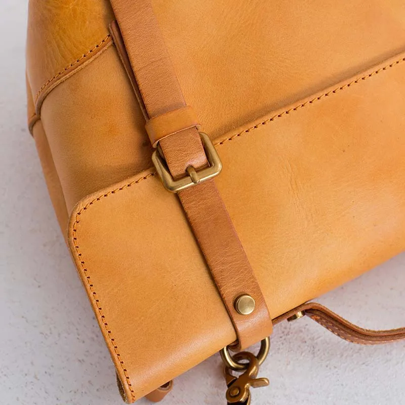 Retro casual shoulder bag art handbags vegetable tanned suede leather slung bag